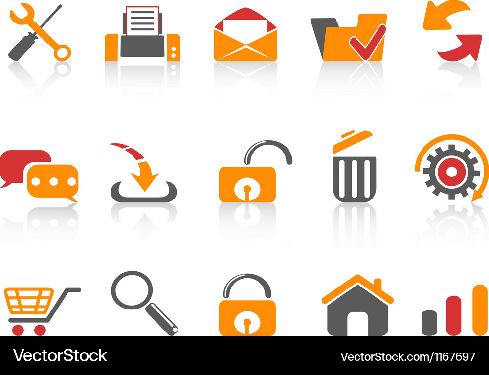 Web and internet icons set Vector Image