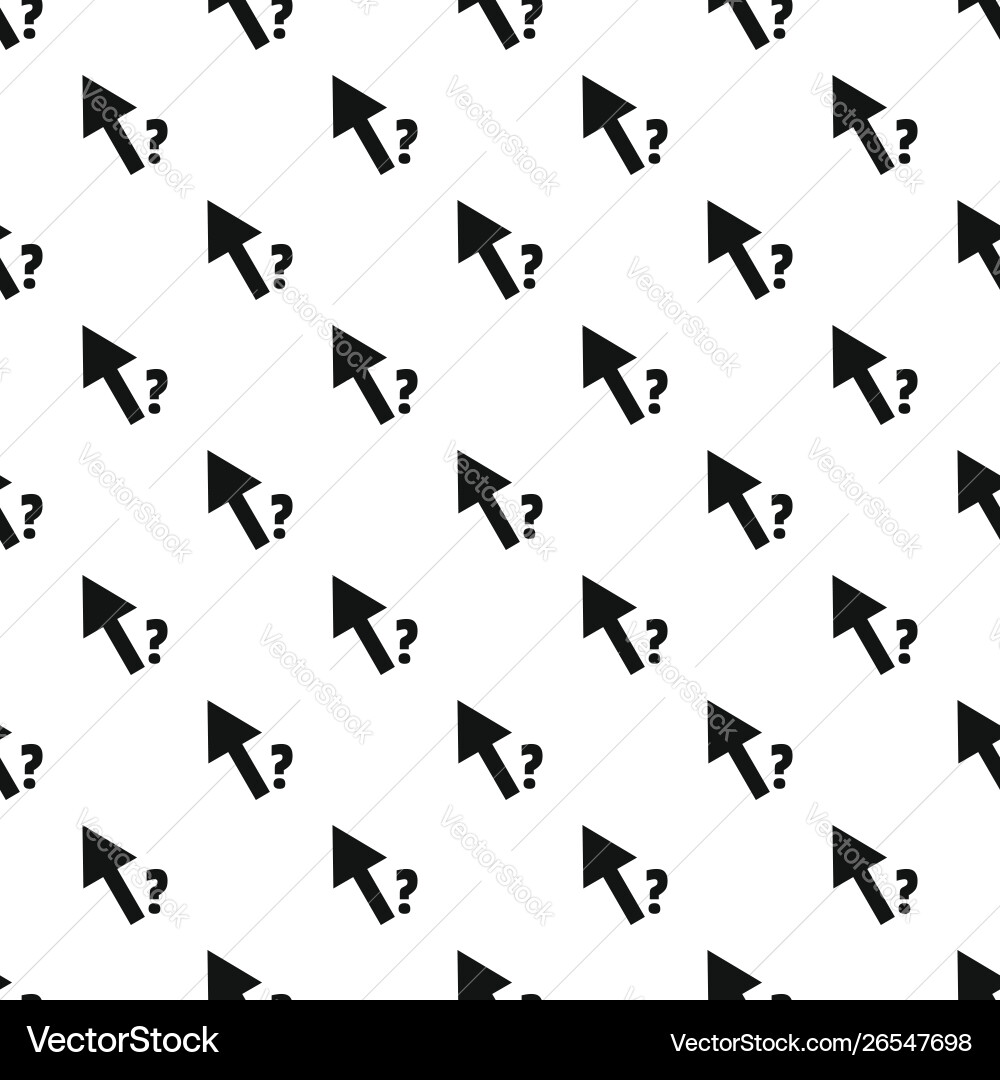 Cursor question pattern seamless Cursor question pattern seamless vector image