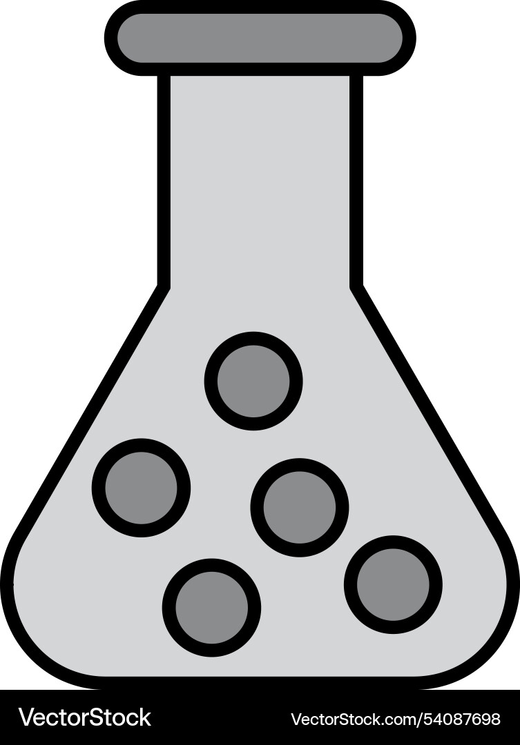 Flask line filled icon design vector image