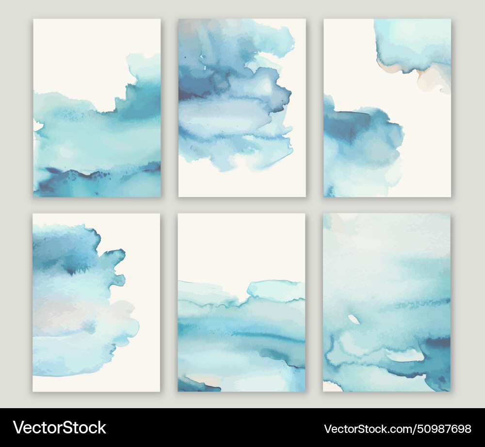 Set of abstract creative minimalist blue Set of abstract creative minimalist blue vector image