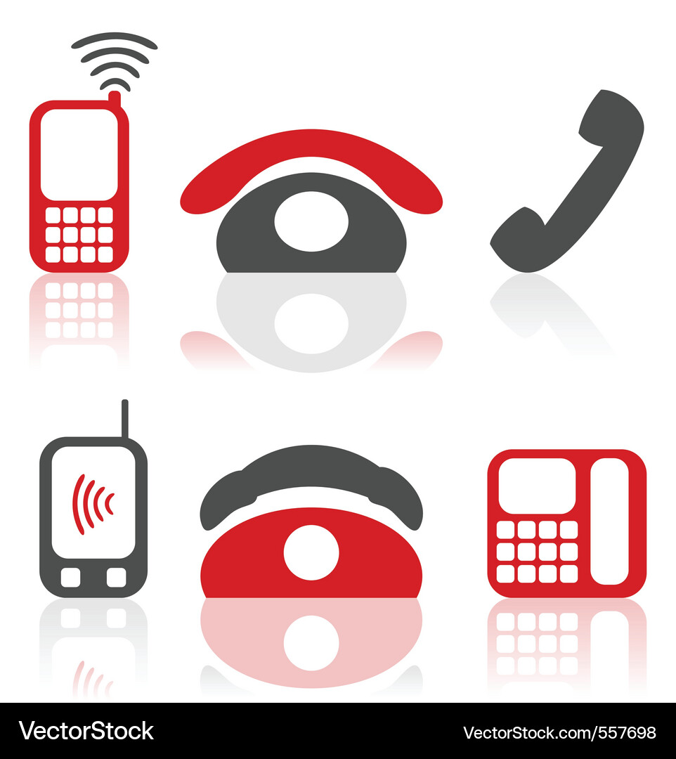 Telephone icons Vector Image