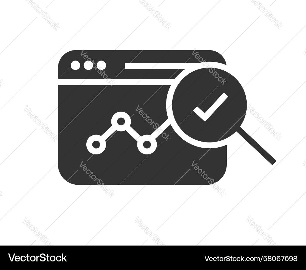 Website Performance Check Icon Vector Image