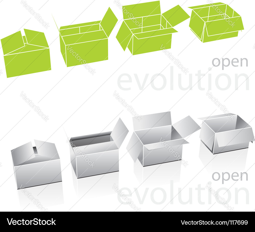 Cardboard Boxes Stack Vector Image