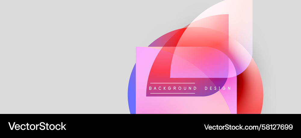 Colorful Overlapping Abstract Shapes Vector Image