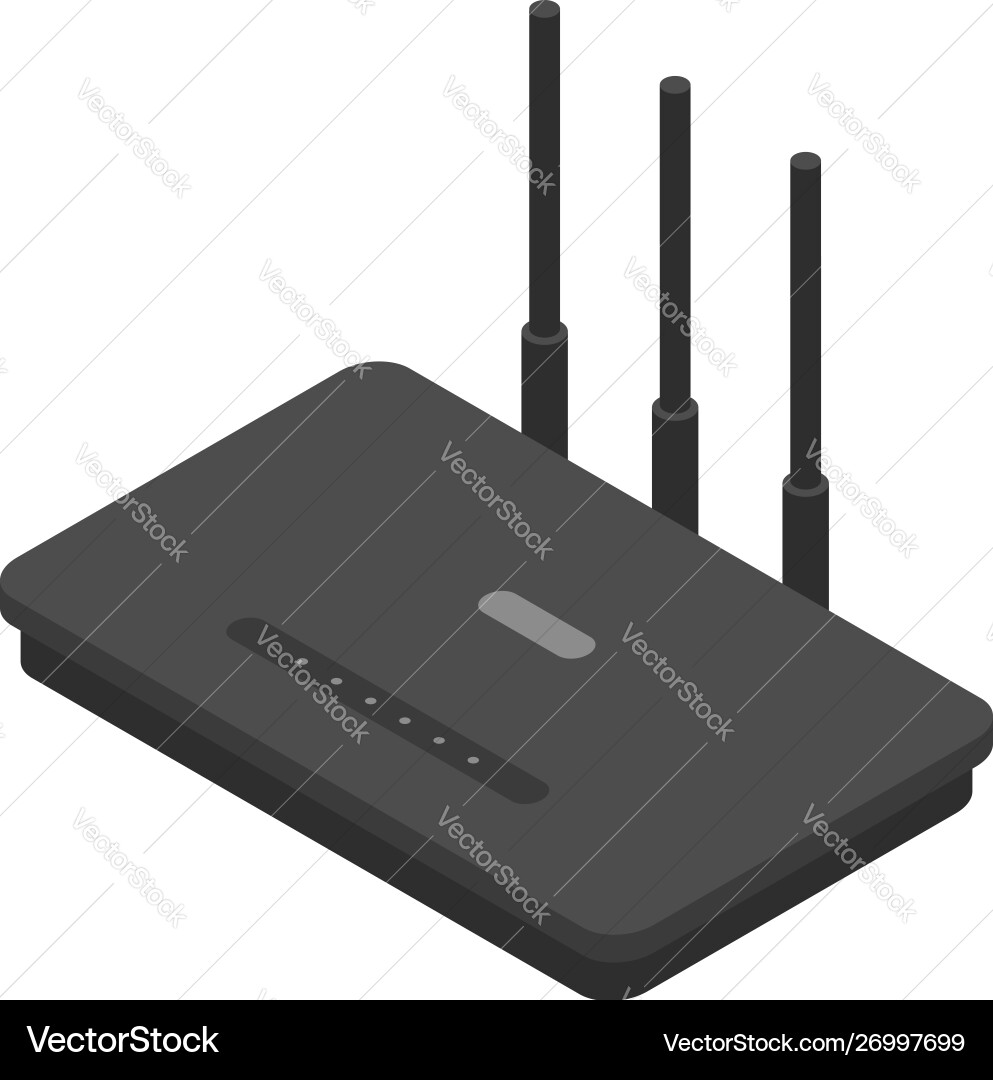 Digital router icon isometric style Vector Image