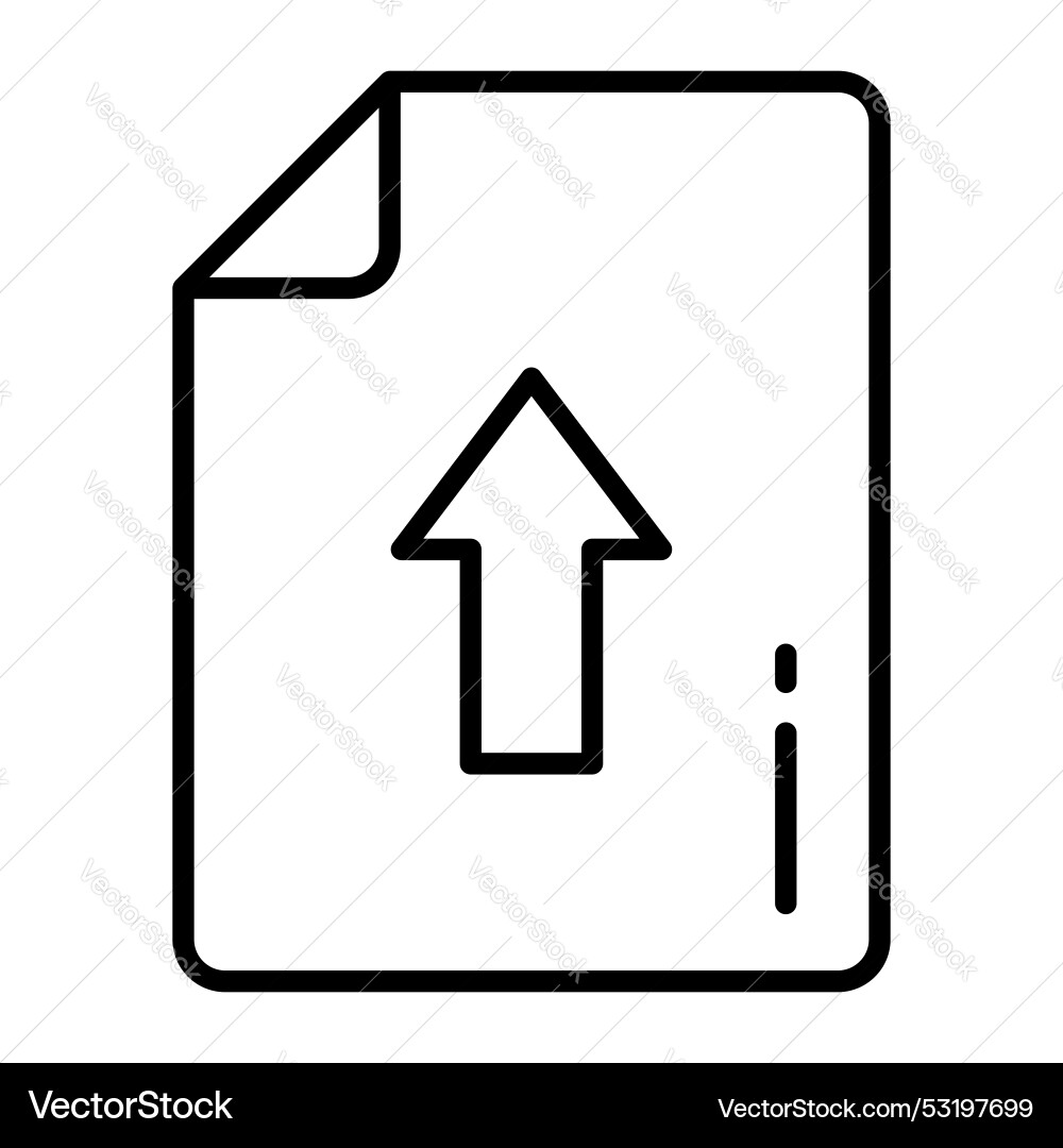 File having upward arrow showing concept Vector Image