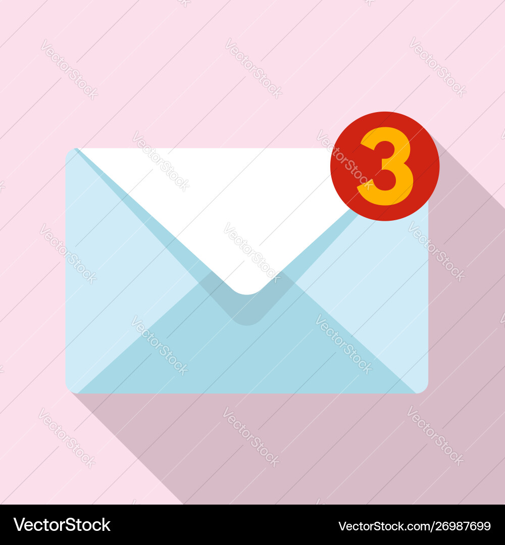 New mail inbox icon flat style Vector Image