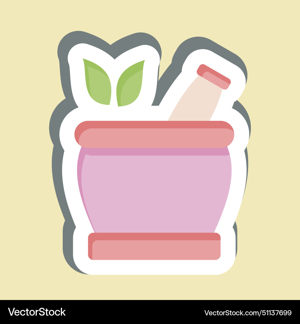 Sticker naturopathy related to medical Sticker naturopathy related to medical vector image