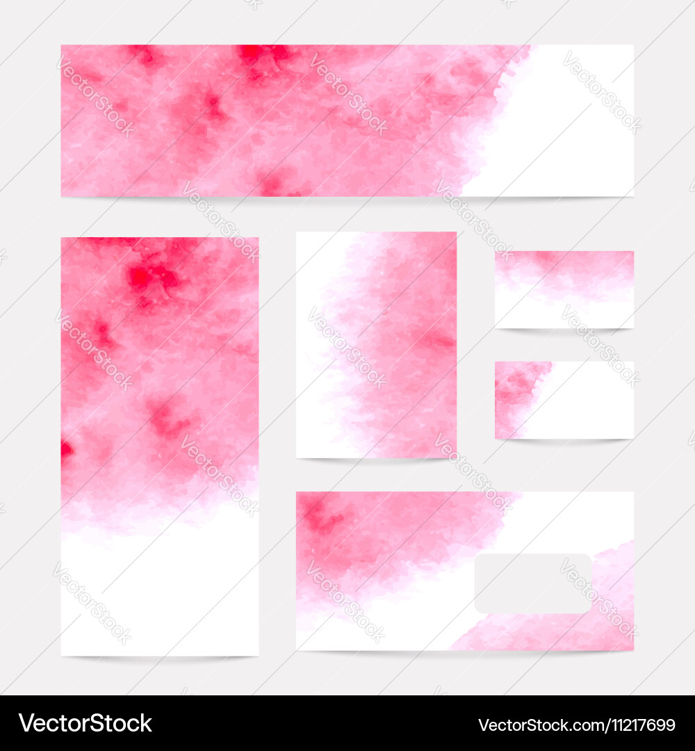 Watercolor design banners Vector Image