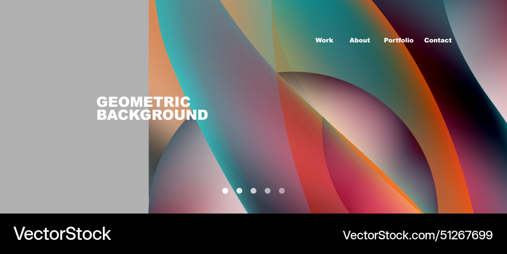 Web page design with geometric elements - circle Web page design with geometric elements - circle vector image