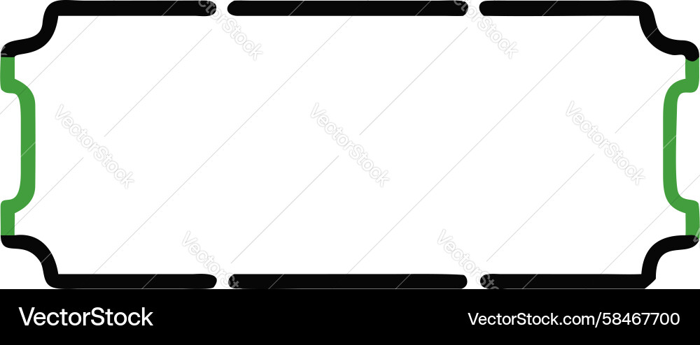 Dashed Rectangle Frame Vector Image