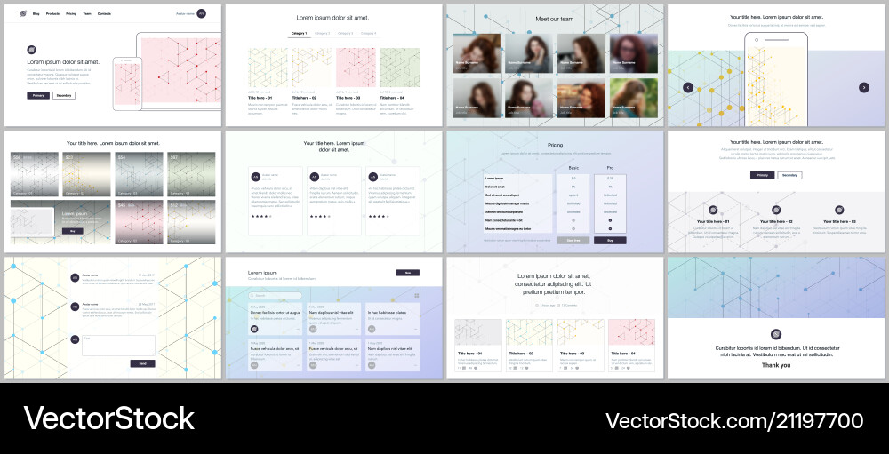 Templates for website design minimal Templates for website design minimal vector image