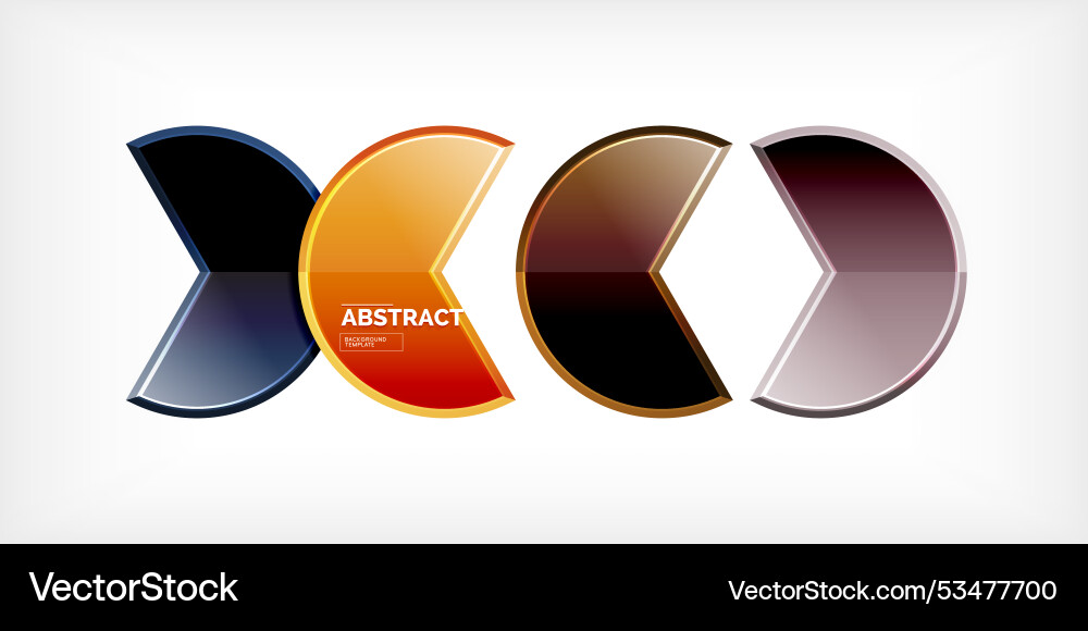 Trendy round shapes with triangular angle design Trendy round shapes with triangular angle design Vector Image