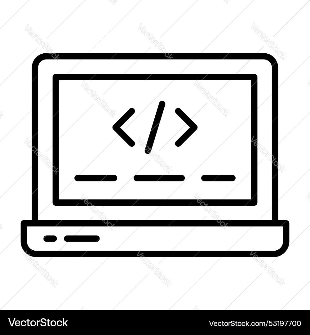 Web coding icon in trendy style easy to use vector image