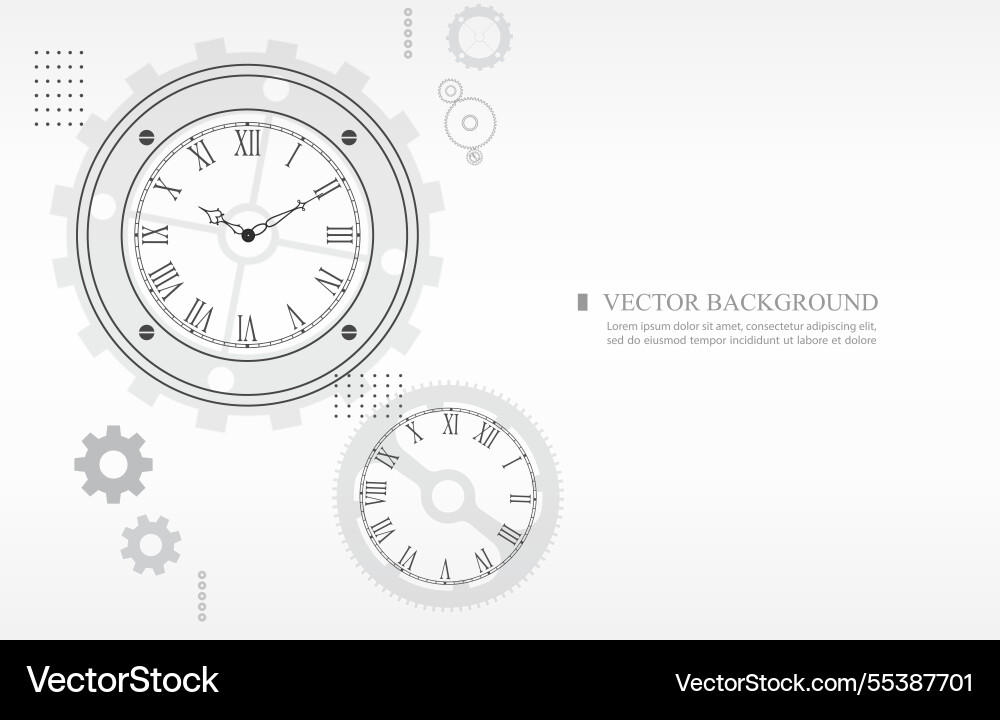 Abstract backgrounmachanical analog clock Abstract backgrounmachanical analog clock vector image