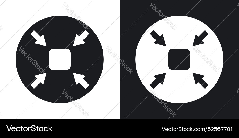 Compact size icon set on white background vector image
