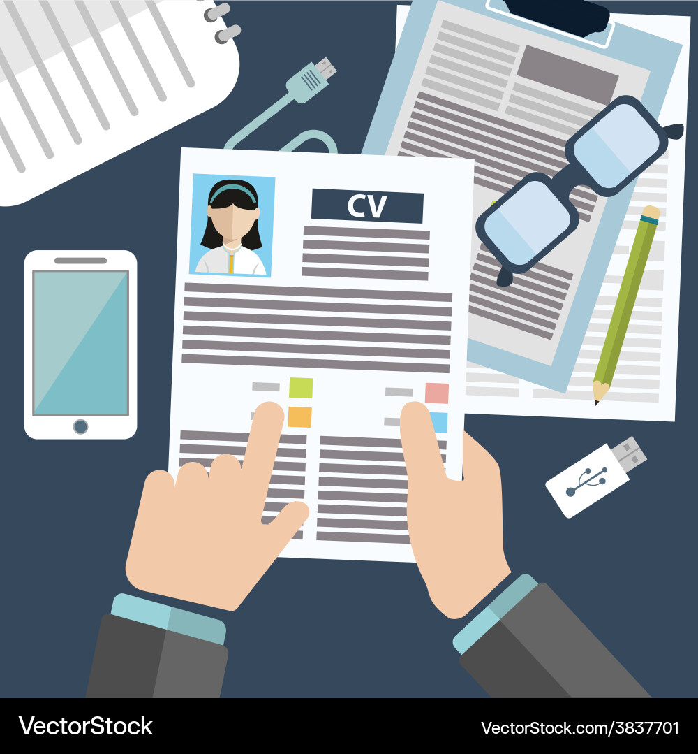 Concept of human resources management finding vector image