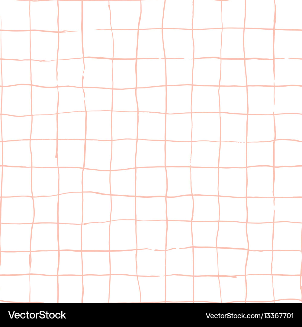 Hand Drawn Checkered Pattern Vector Image