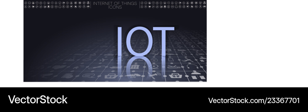 Internet of things iot and networking vector image