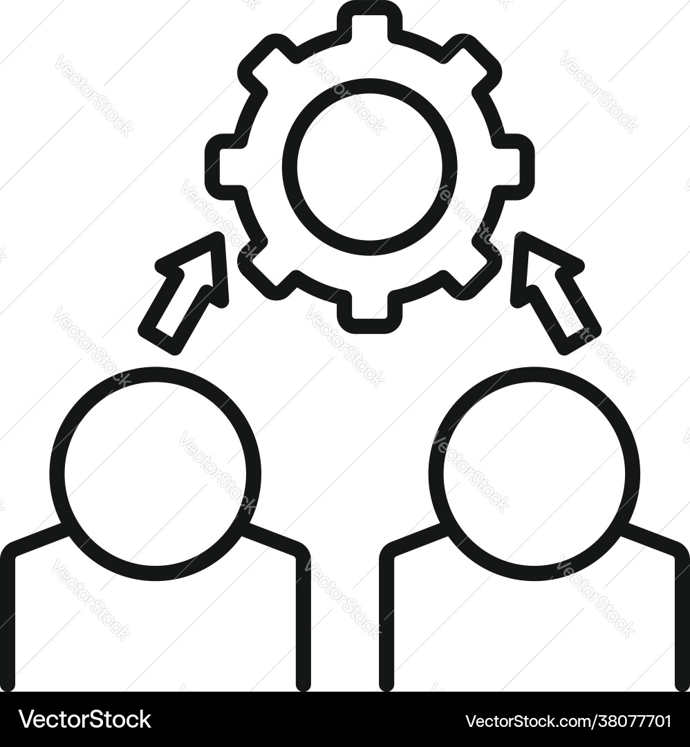 Outsource programmer icon outline style Outsource programmer icon outline style vector image