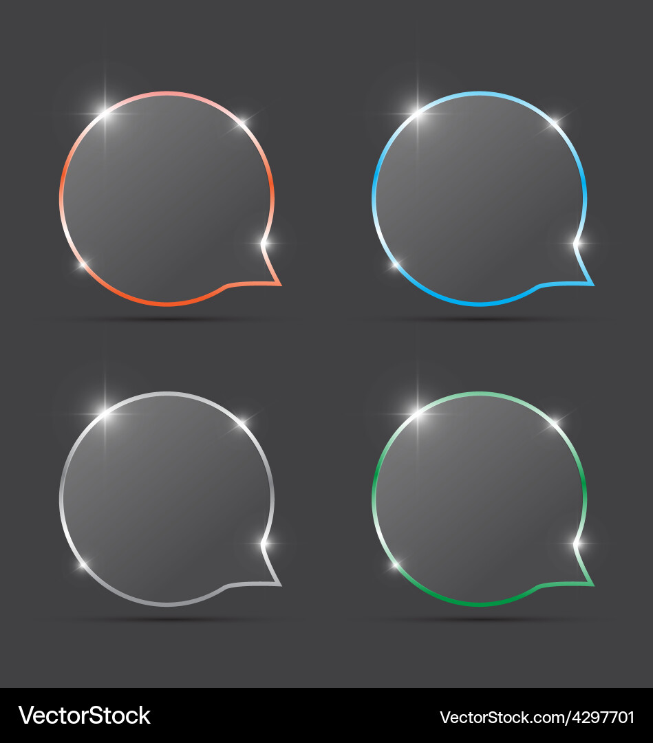 Sparkling Speech Bubbles vector image