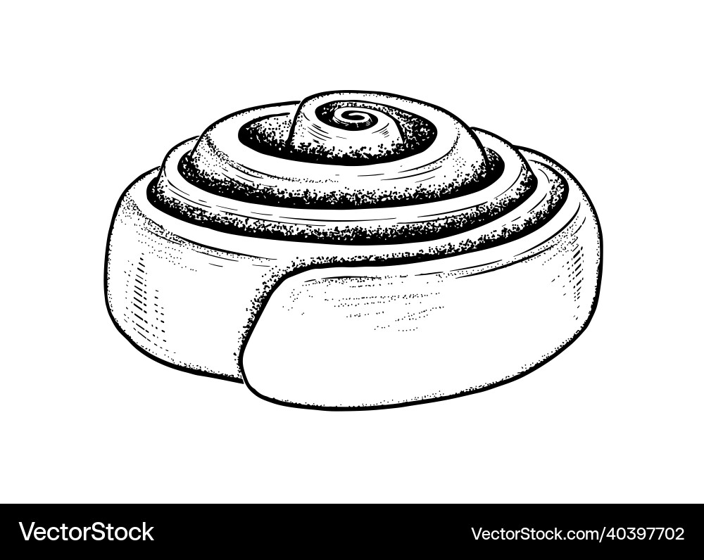 Cinnamon roll Royalty Free Vector Image - VectorStock