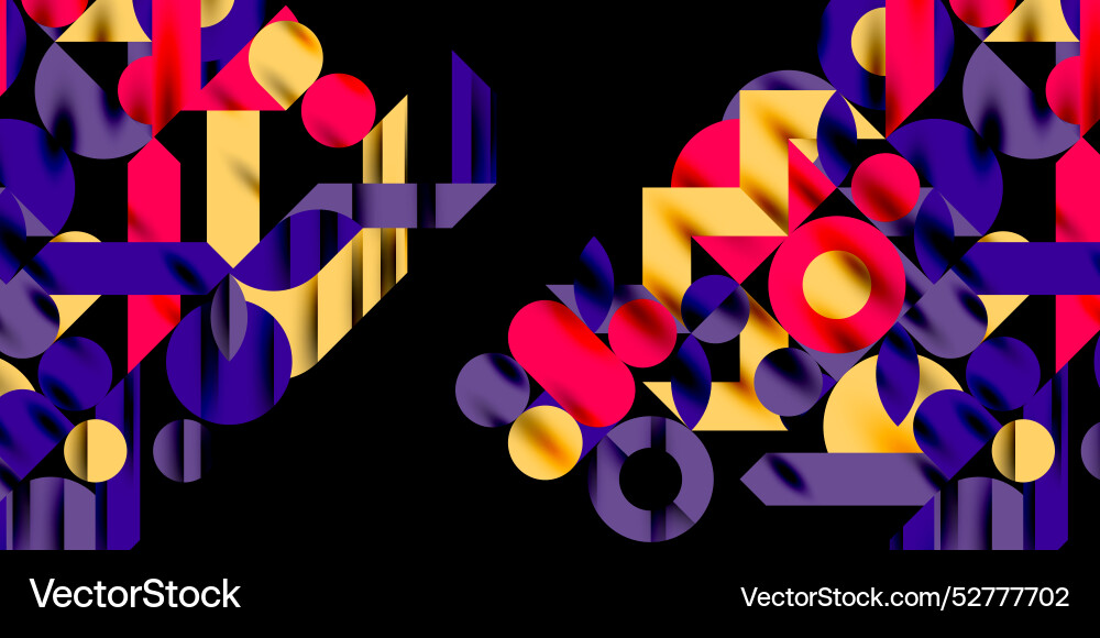 Colorful simple dynamic geometric forms circles Vector Image