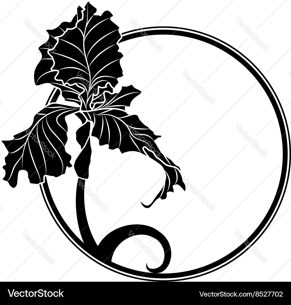 Frame with iris Royalty Free Vector Image - VectorStock
