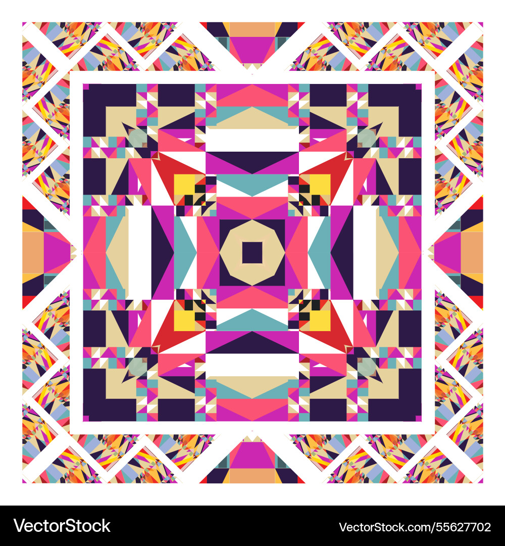 Geometric triangular colorful shape print Geometric triangular colorful shape print vector image