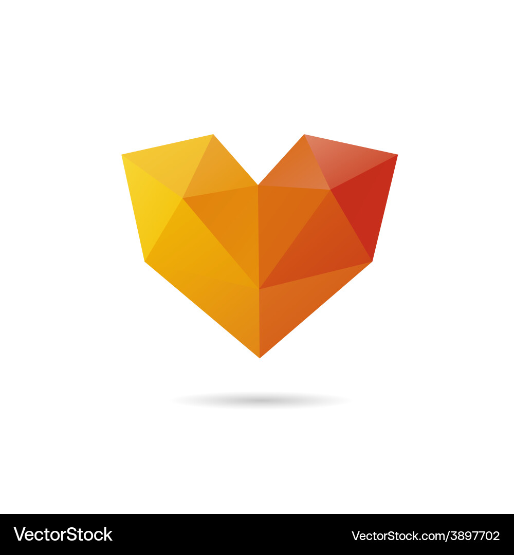Heart shape abstract vector image