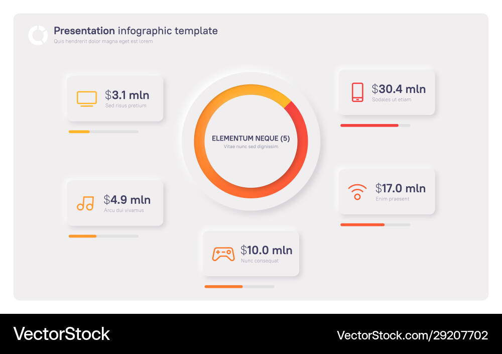 Präsentation Infografikvorlage in einer modernen Präsentation Infografikvorlage in einer modernen vektorbild
