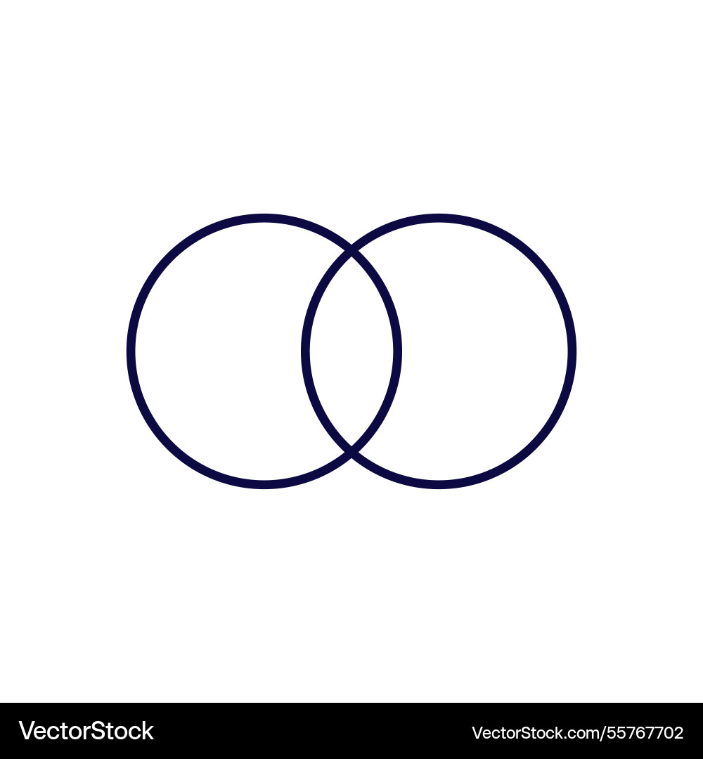 Simple overlapping circles symbolizing vector image