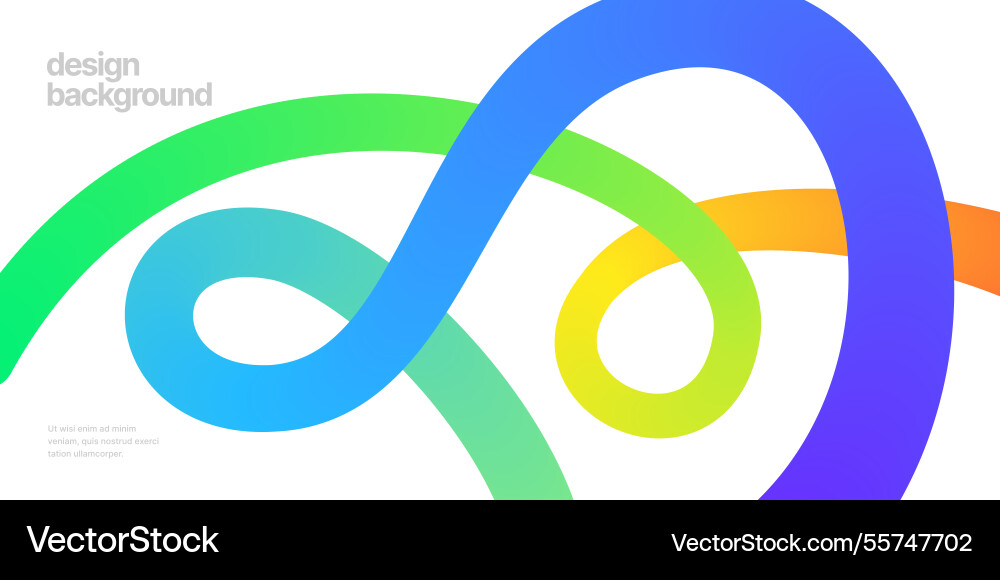Template with colorful gradient squiggles shapes vector image