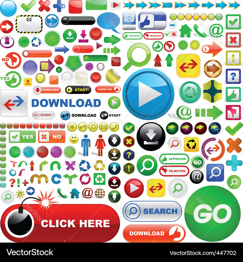 Web Icons & Elements Vector Image