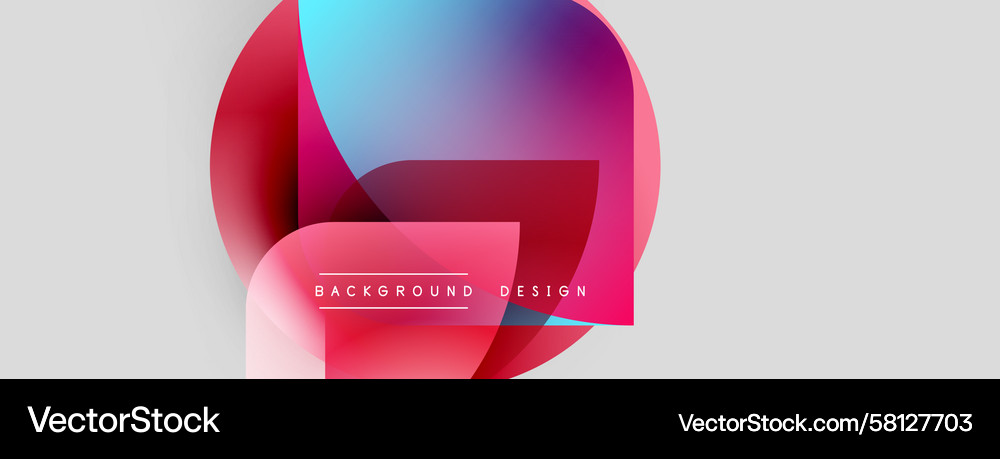 Abstract Colorful Overlapping Circles Vector Image