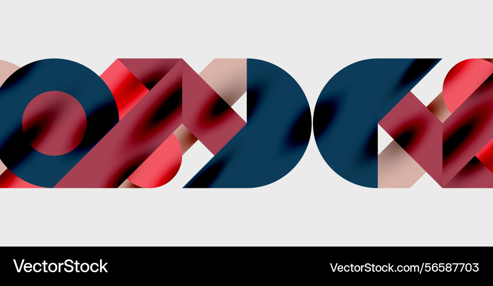 Abstract design features overlapping shapes Vector Image