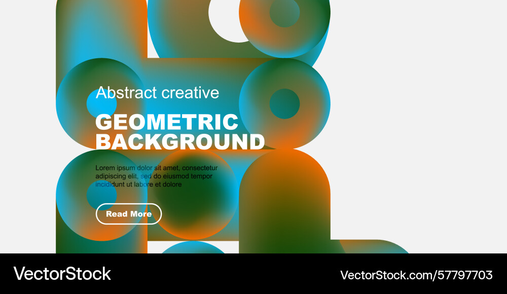 Abstract geometric shapes overlap creating Vector Image