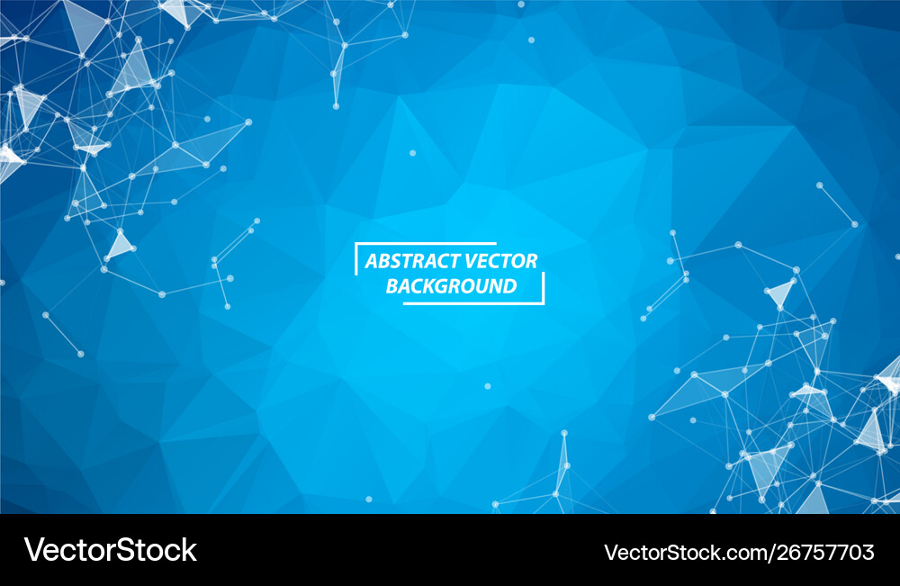 Blue geometric polygonal background molecule – Royalty-Free Vector ...