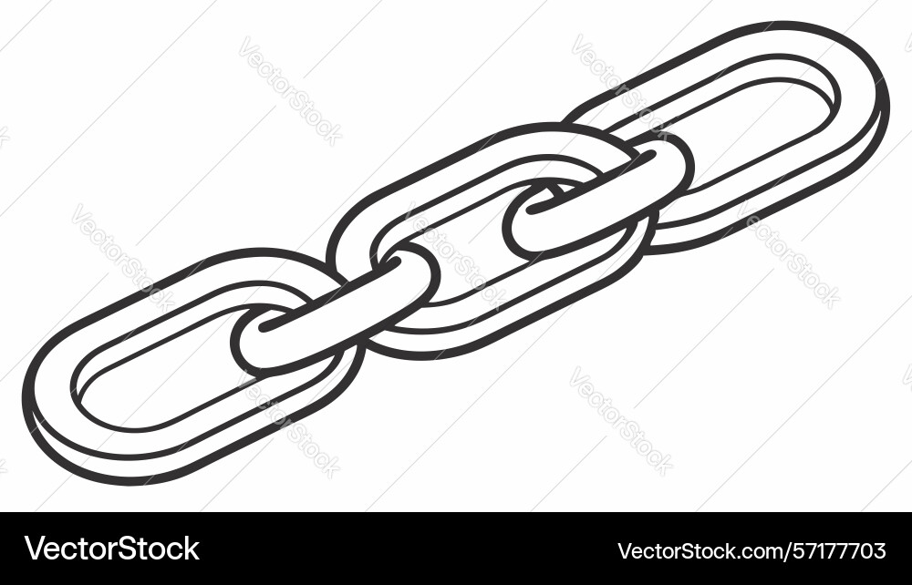 Chain link element symbol of connection icon vector image