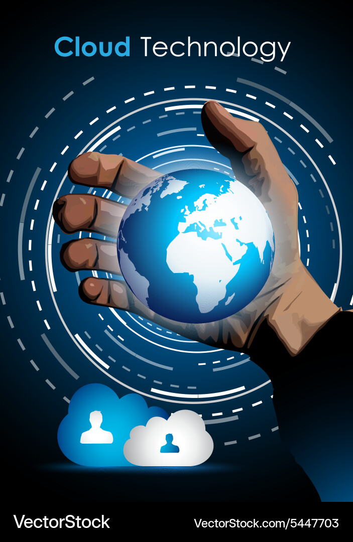 Cloud Computing & Data Access vector image