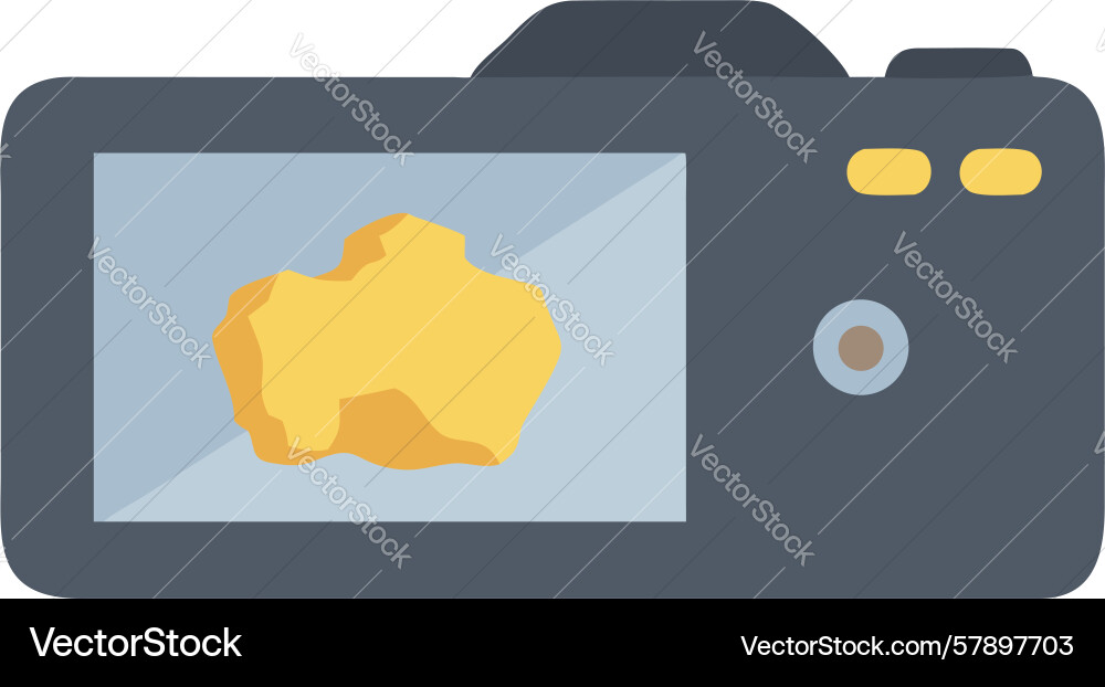 Digital camera with cloud screen icon design Vector Image