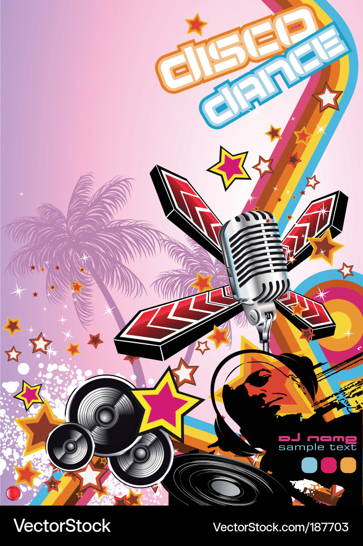 Dynamic Disco Party Background Vector Image