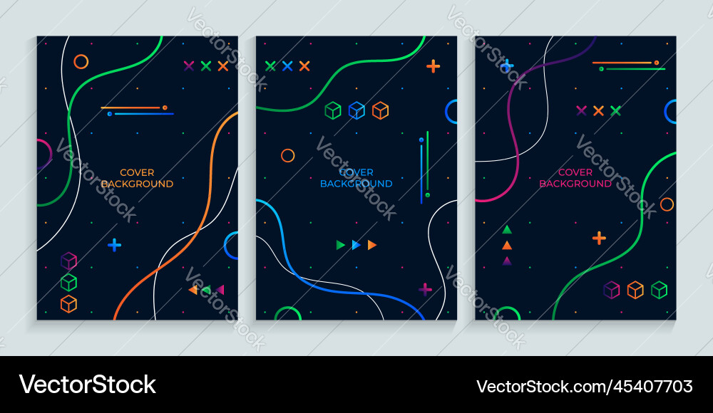 Memphis background with gradient shapes vector image
