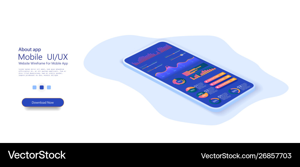 Mobile Finance Analytics Dashboard vector image