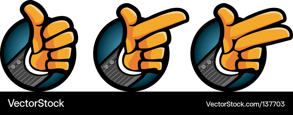 Set of Hand Icons - Thumbs Up vector image