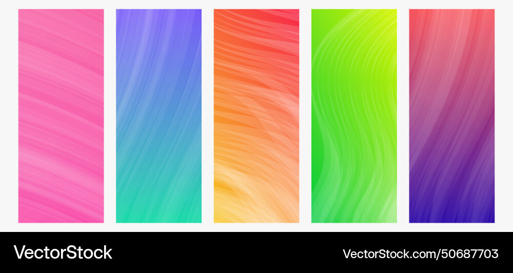 Set of modern gradient backgrounds with wave line Set of modern gradient backgrounds with wave line vector image
