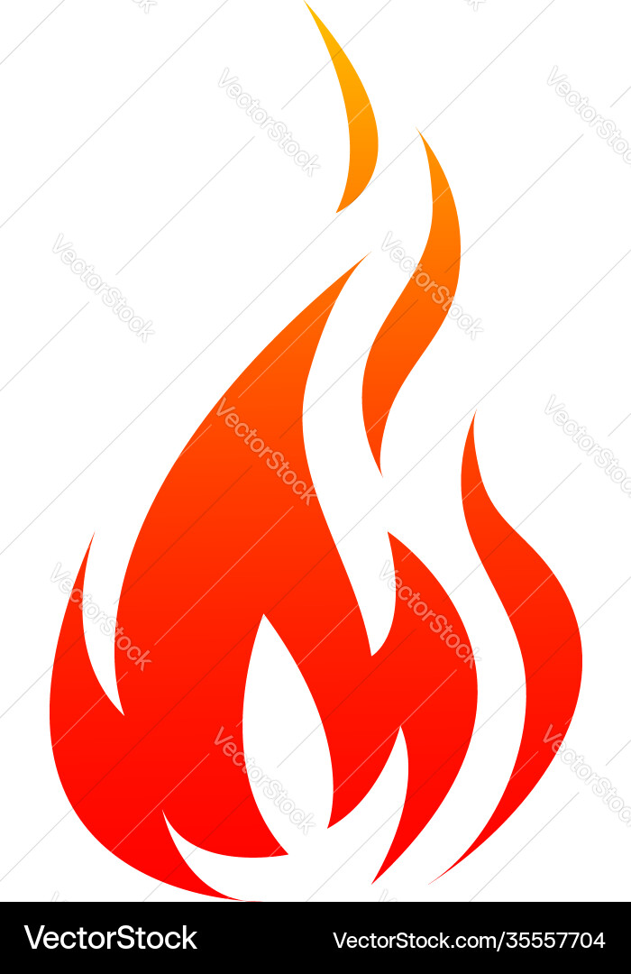 Blazing campfire isolated burning fire Blazing campfire isolated burning fire vector image