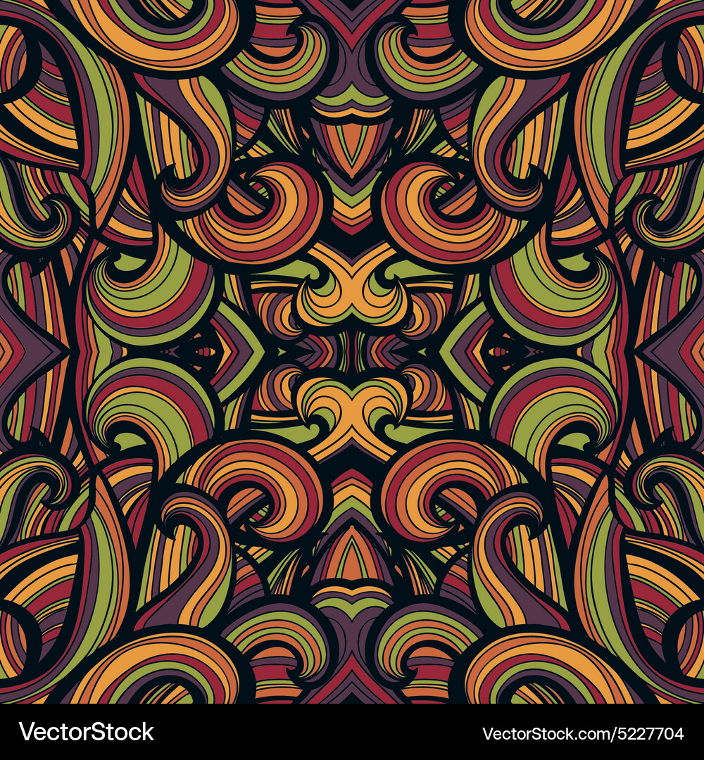 Curl abstract pattern with multicolored waves Vector Image