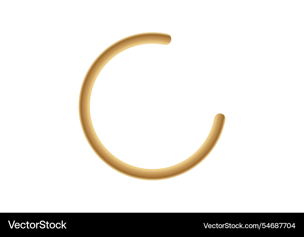 Golden circular checkbox icon with minimalist vector image