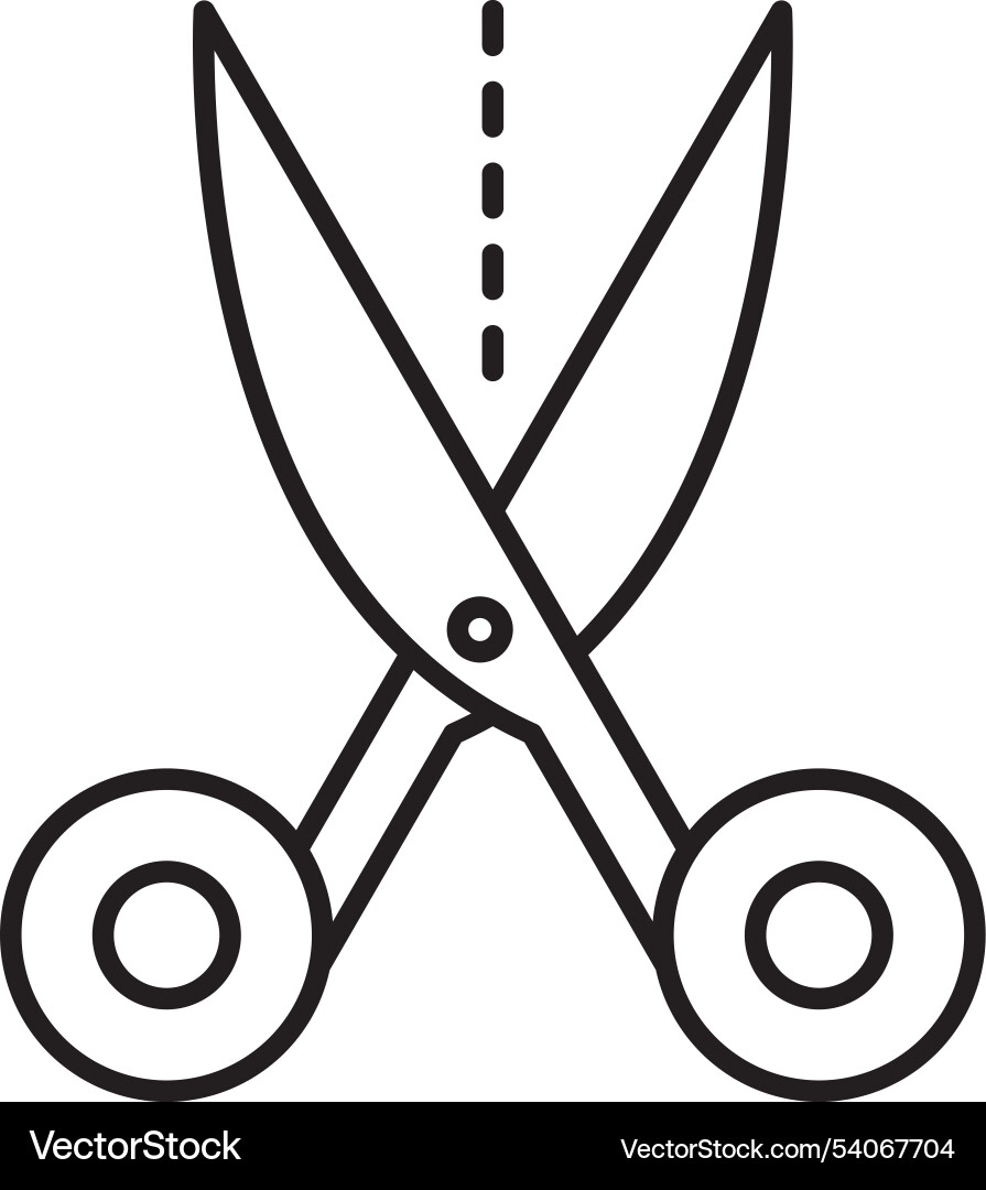 Scissors line icon design Vector Image